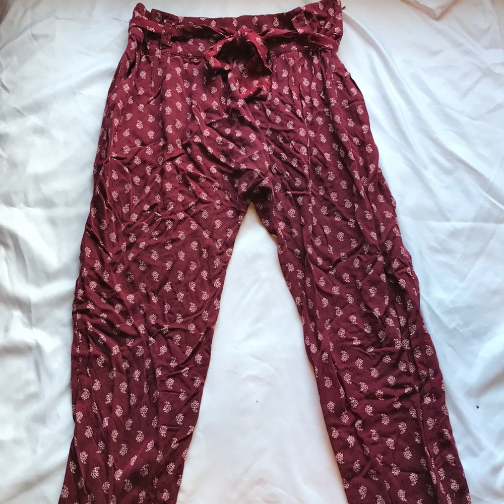 Patterned cotton pants